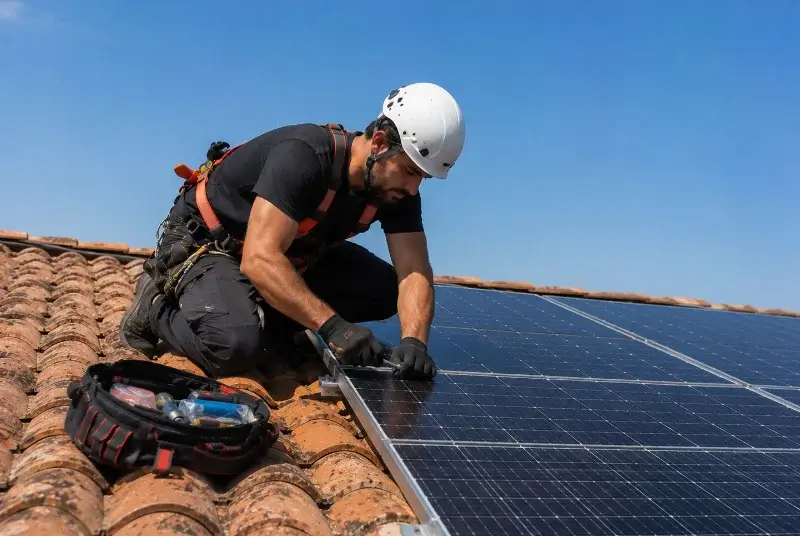 Maintenance et monitoring de panneaux solaires à Faramans